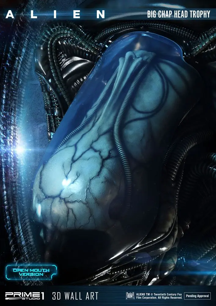 Alien 3D Wall Art Warrior Alien Head Trophy Open Mouth Version 58 cm product photo