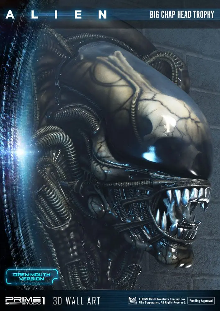 Alien 3D Wall Art Warrior Alien Head Trophy Open Mouth Version 58 cm product photo