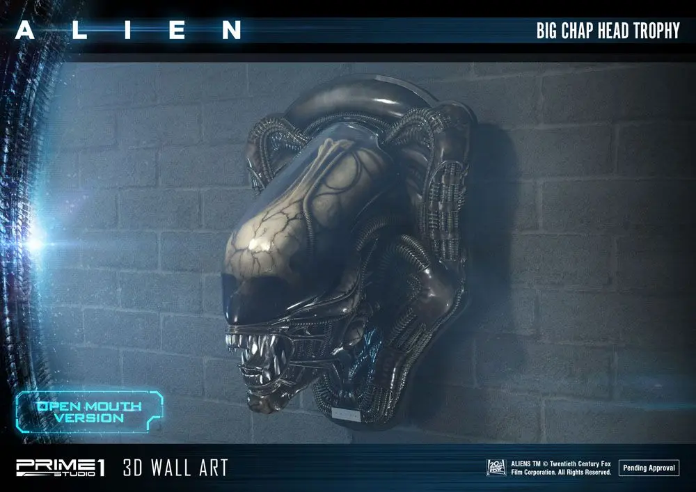 Alien 3D Wall Art Warrior Alien Head Trophy Open Mouth Version 58 cm product photo