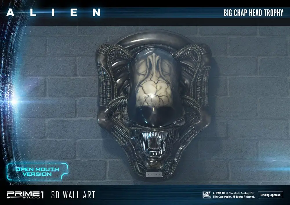 Alien 3D Wall Art Warrior Alien Head Trophy Open Mouth Version 58 cm product photo
