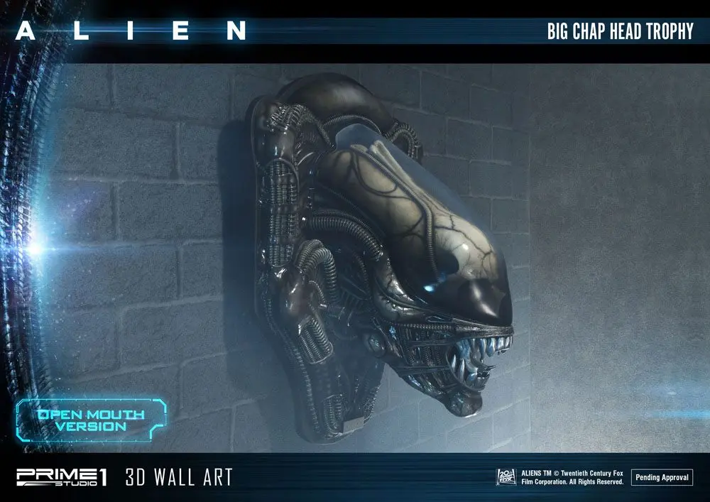 Alien 3D Wall Art Warrior Alien Head Trophy Open Mouth Version 58 cm product photo
