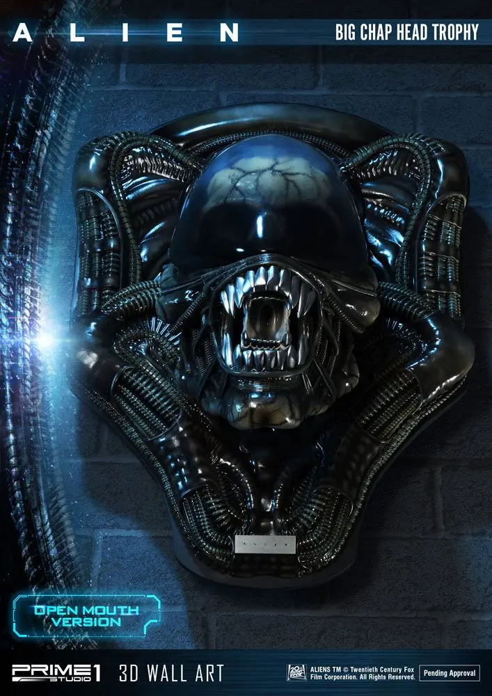 Alien 3D Wall Art Warrior Alien Head Trophy Open Mouth Version 58 cm product photo