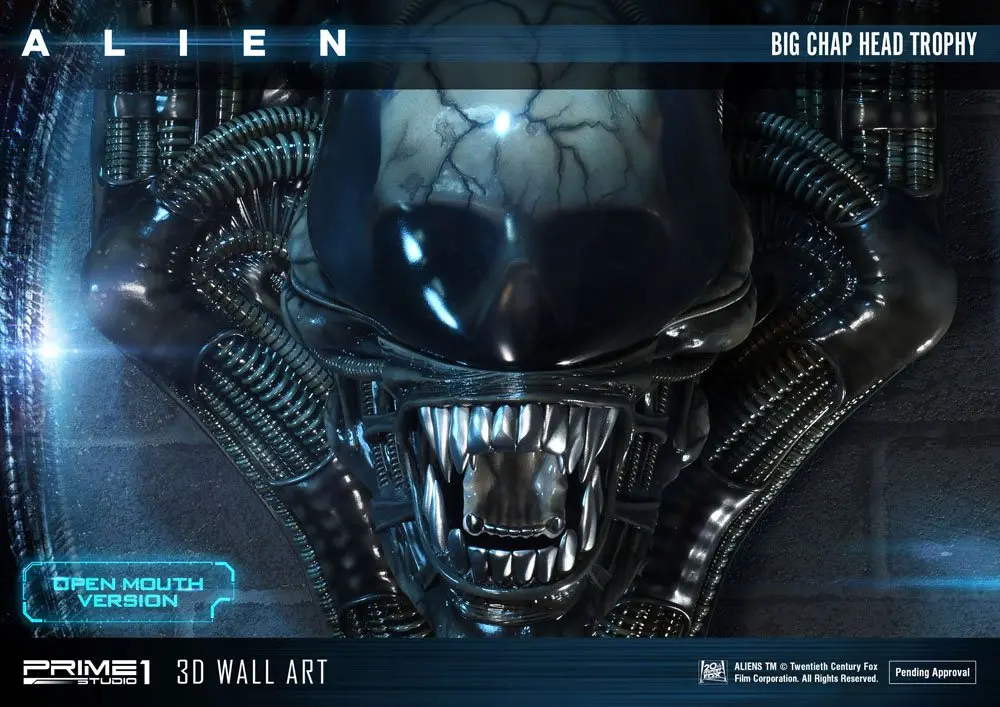 Alien 3D Wall Art Warrior Alien Head Trophy Open Mouth Version 58 cm product photo