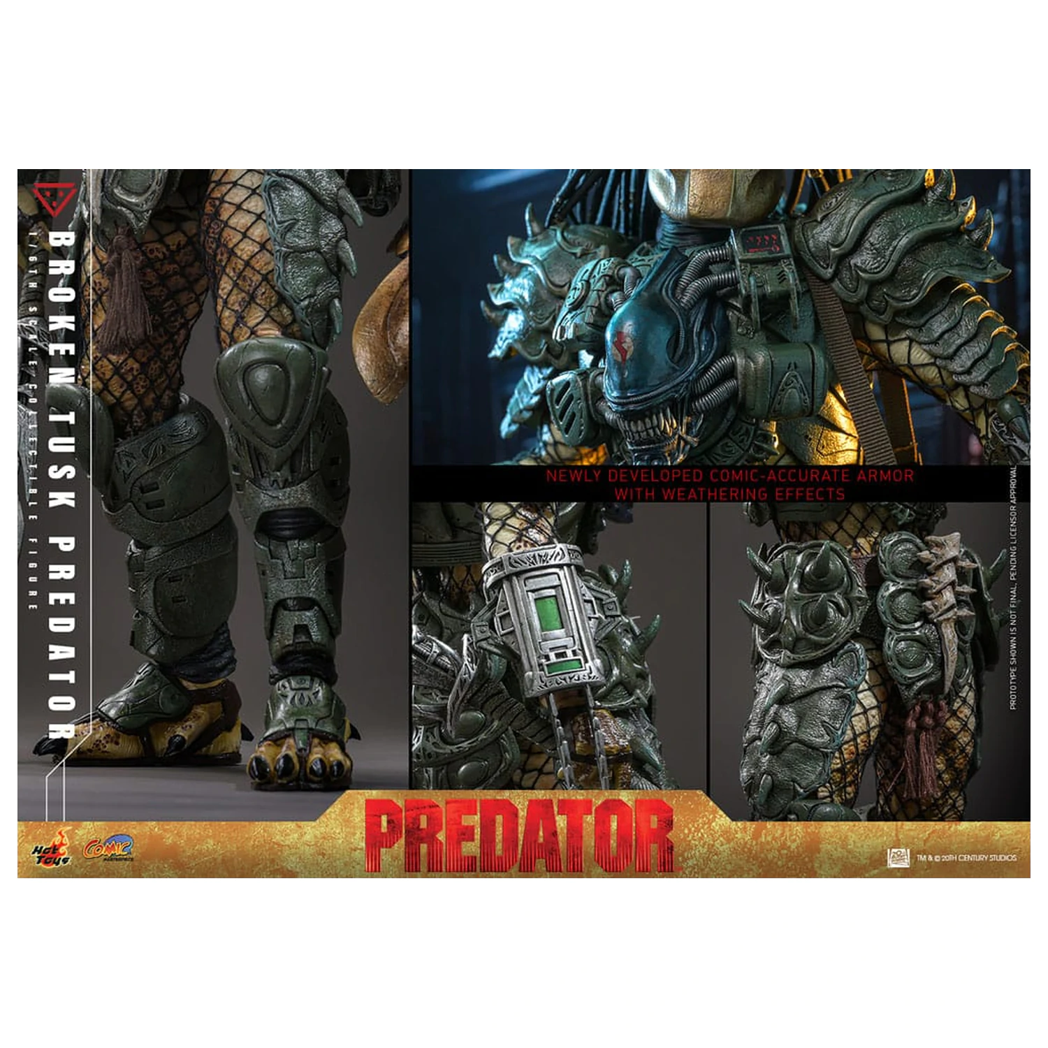 Alien vs. Predator Comic Masterpiece Action Figure 1/6 Broken Tusk Predator 35 cm product photo