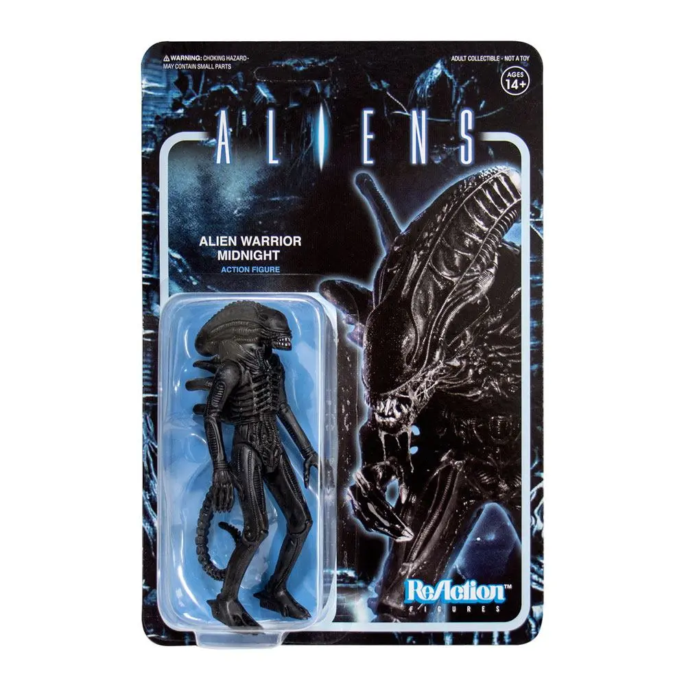 Aliens ReAction Action Figure Wave 1 Alien Warrior Midnight Black 10 cm product photo