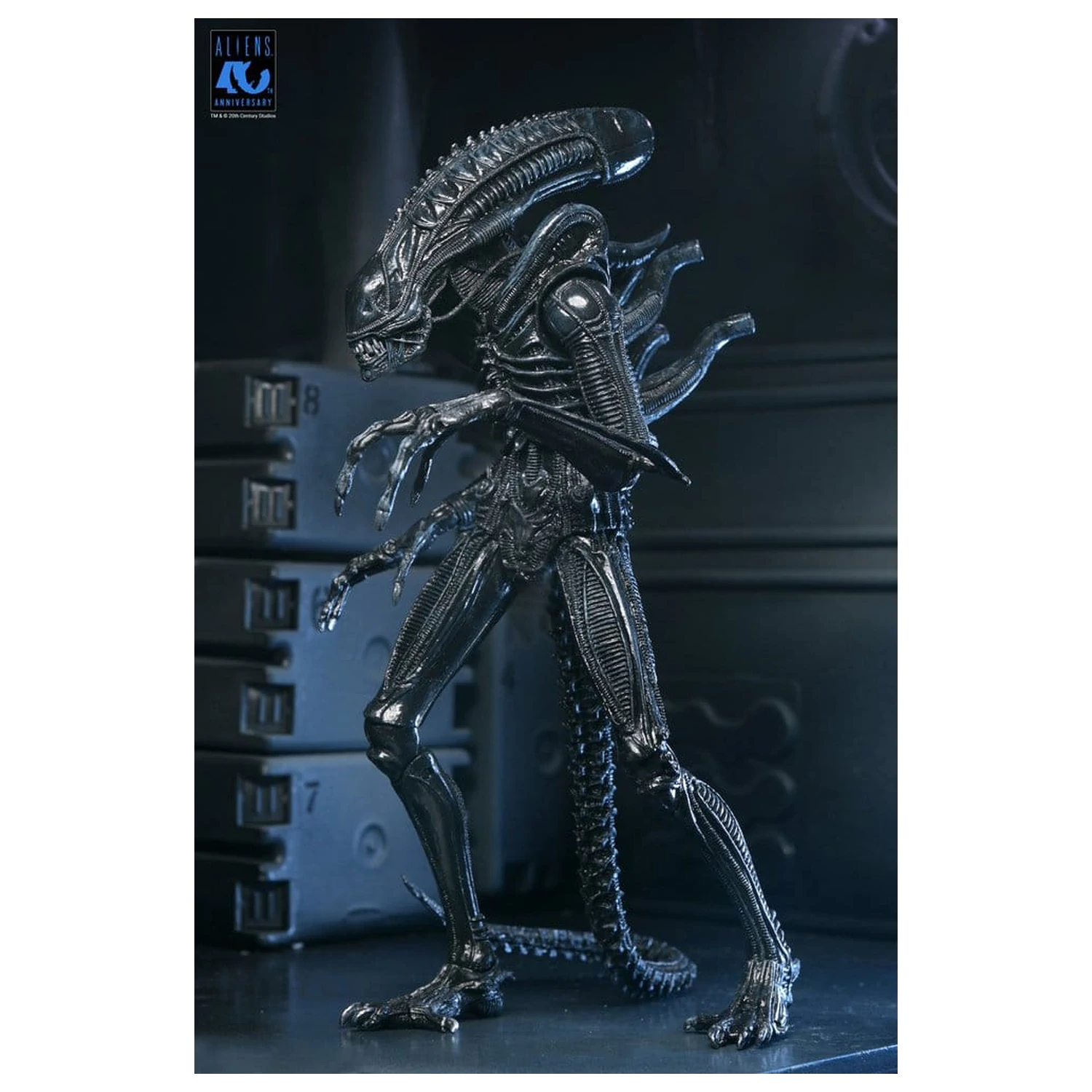Aliens Ultimate Action Figure Warrior (1986) Xenomorph Black (40th Anniversary) 23 cm product photo
