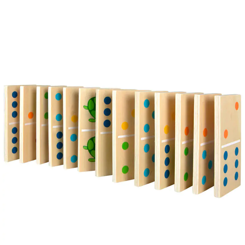 Animals dominoes wood 29pcs product photo