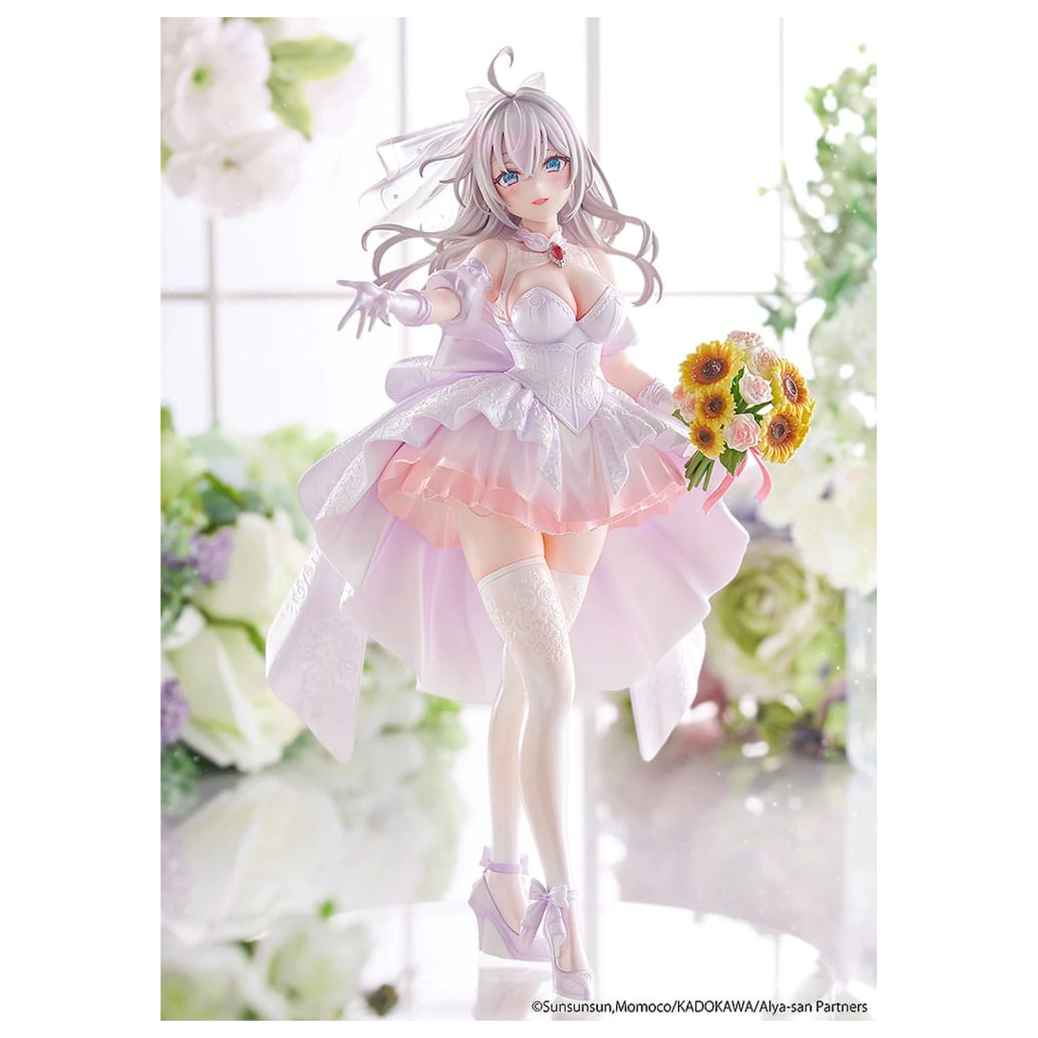 Alya Sometimes Hides Her Feelings in Russian Statue 1/7 Alisa Mikhailovna Kujou Wedding Dress Ver. 24 cm    product photo