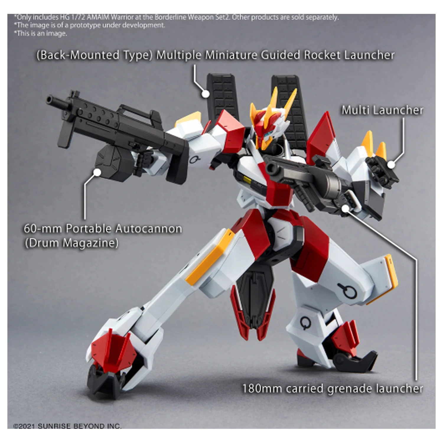 AMAIM - HG 1/72 AMAIM Warrior at the Borderline Weapon Set 2 - Model Kit product photo