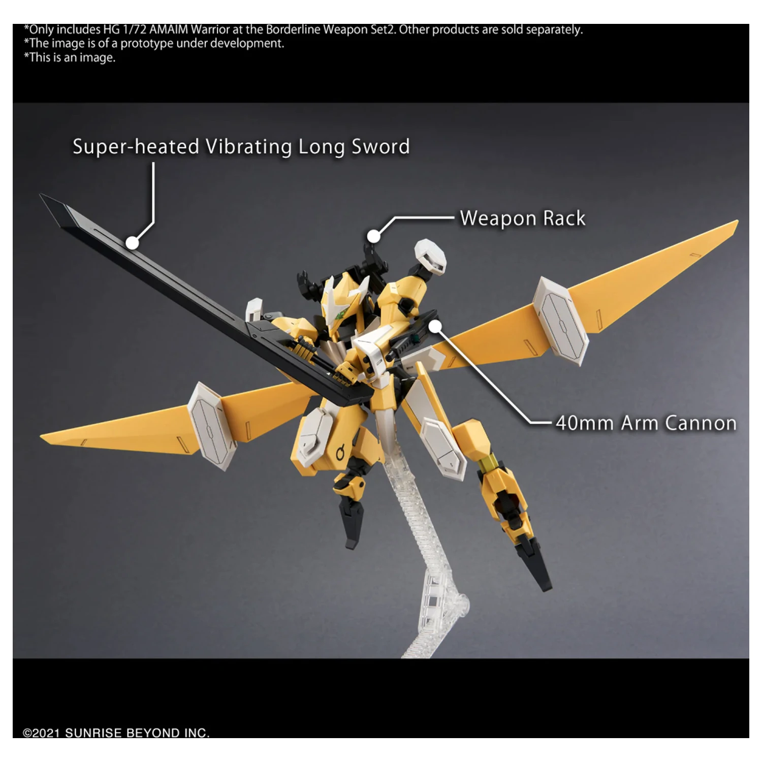 AMAIM - HG 1/72 AMAIM Warrior at the Borderline Weapon Set 2 - Model Kit product photo