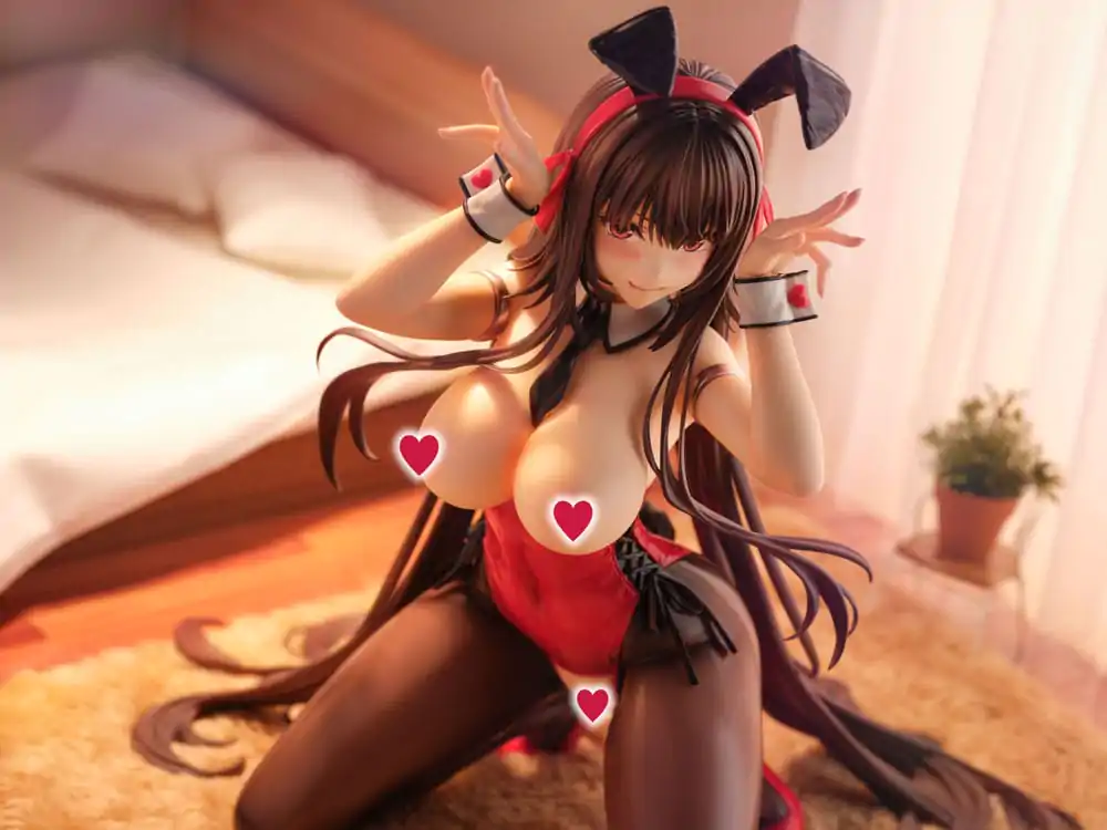 Amakano 2+ PVC Statue 1/4 Yuuhi Kurohime Bunny Suit Ver. 32 cm product photo