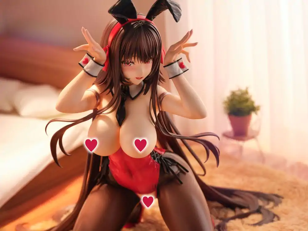 Amakano 2+ PVC Statue 1/4 Yuuhi Kurohime Bunny Suit Ver. 32 cm product photo