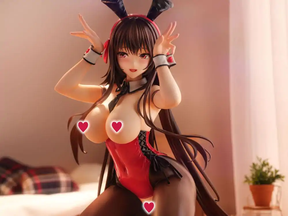 Amakano 2+ PVC Statue 1/4 Yuuhi Kurohime Bunny Suit Ver. 32 cm product photo
