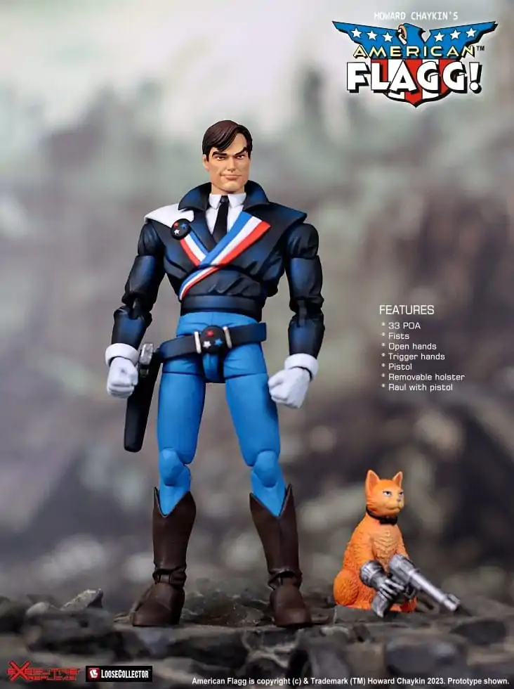 American Flagg Action Figure 1/12 Reuben Flagg AKA American Flagg 15 cm product photo