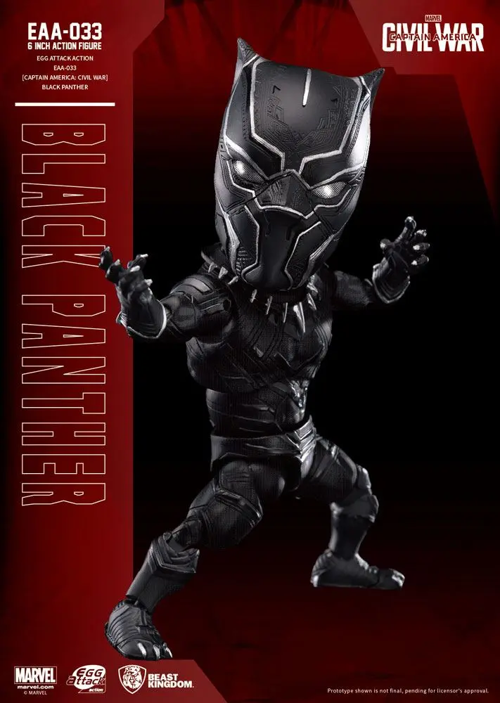Captain America Civil War Egg Attack Action Figure Black Panther 15 cm product photo