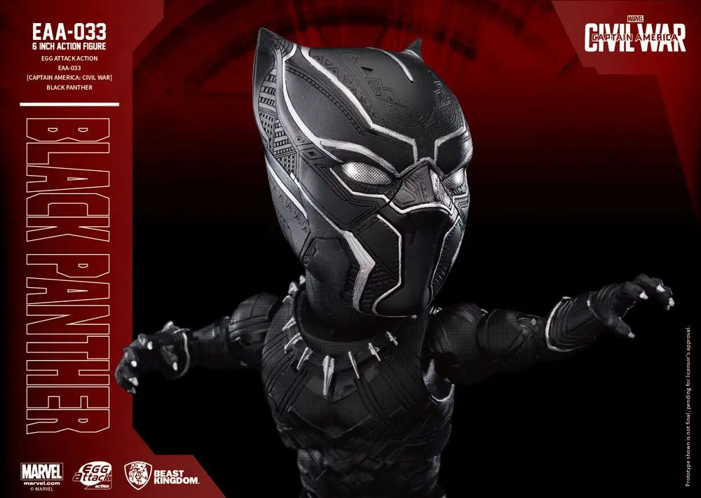 Captain America Civil War Egg Attack Action Figure Black Panther 15 cm product photo