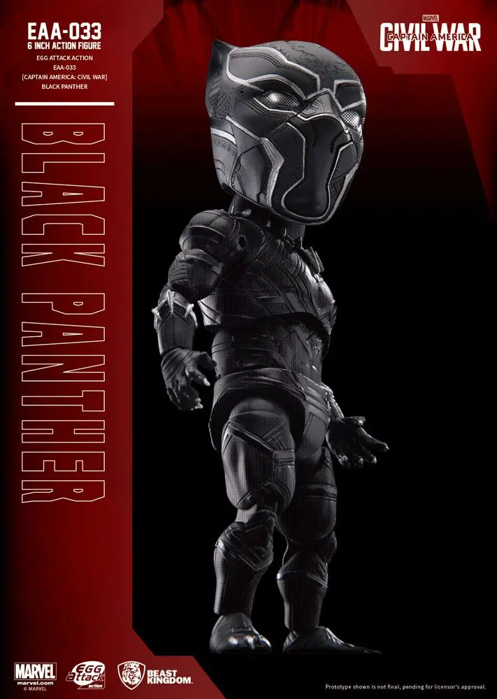 Captain America Civil War Egg Attack Action Figure Black Panther 15 cm product photo