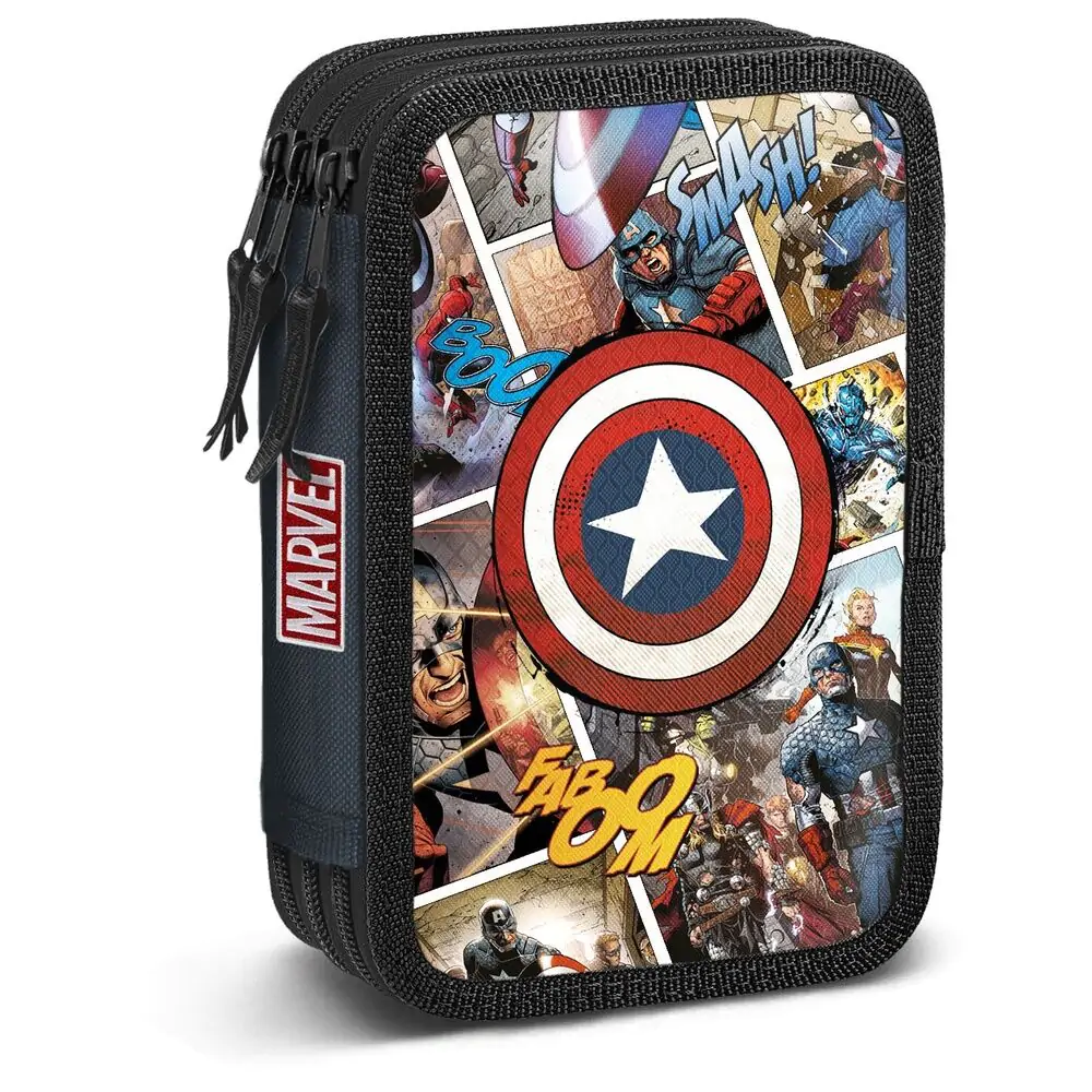 Marvel Captain America Comic triple pencil case product photo