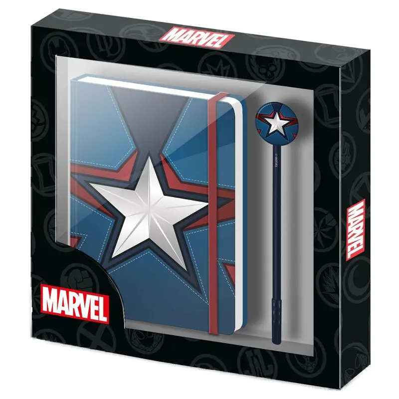 Marvel Captain America diary + pen set termékfotó