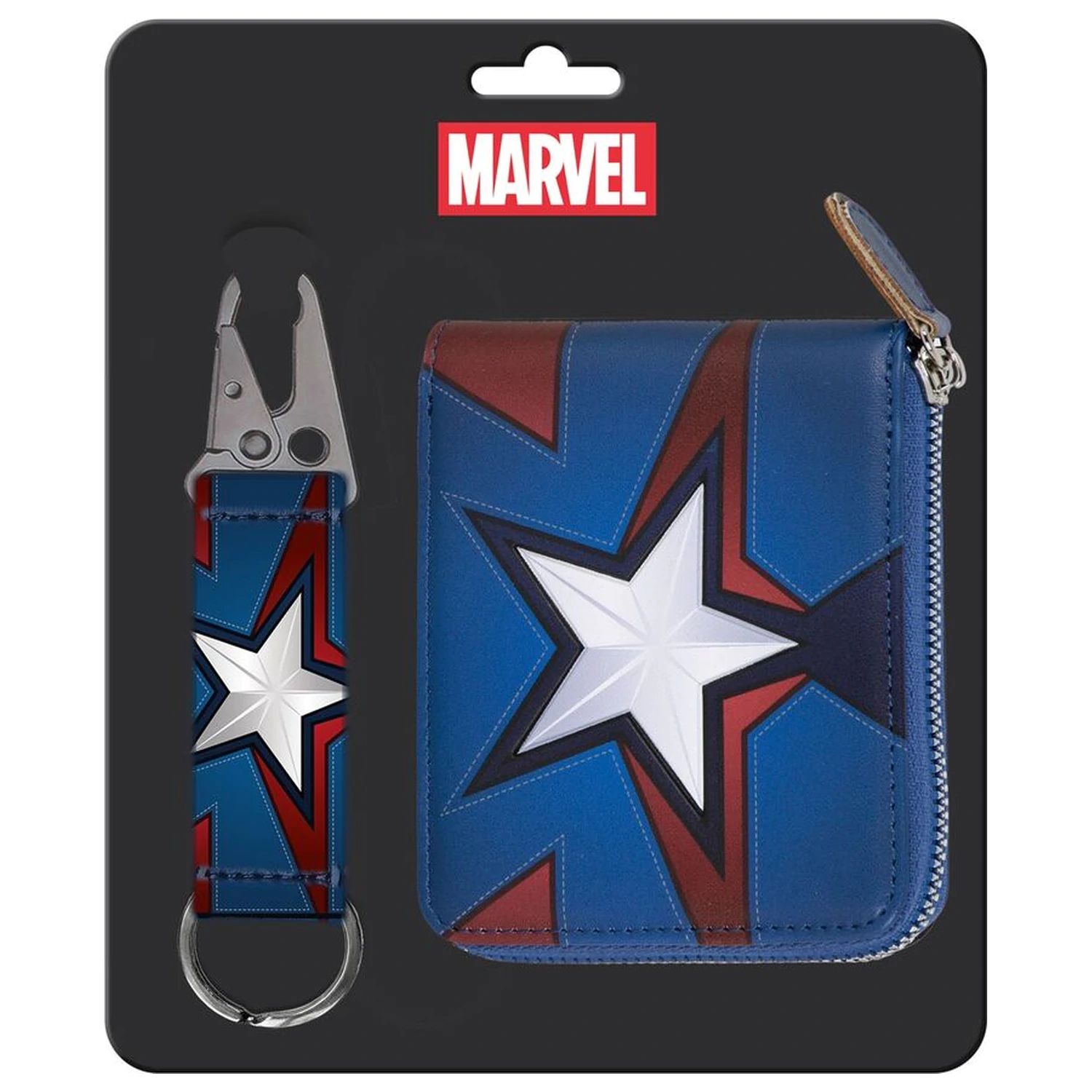 Marvel Captain America keyring + wallet set product photo