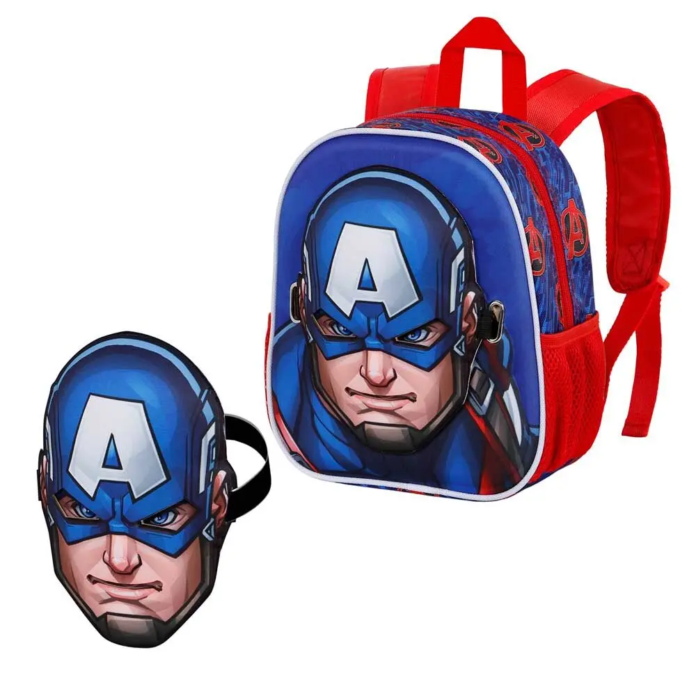 Marvel Captain America Pixel backpack + mask 27cm termékfotó