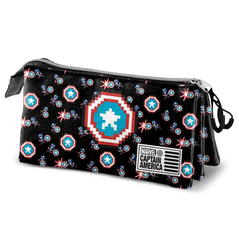Marvel Captain America Pixel triple pencil case product photo