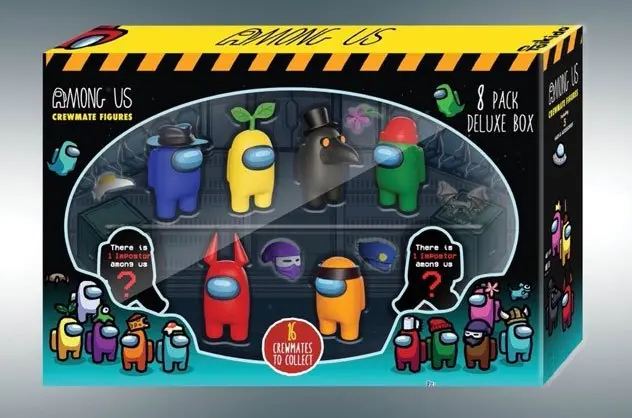 Among Us Mini Figures 8-pack Crewmates Deluxe Box 4 - 5 cm product photo