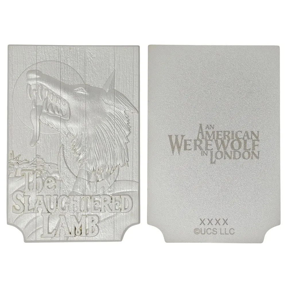 An American Werewolf in London Replica Slaughtered Lamb Pub Sign (silver plated) product photo