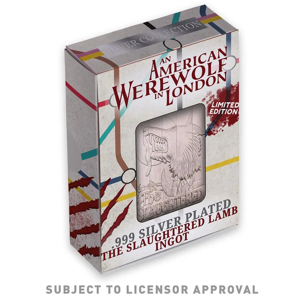 An American Werewolf in London Replica Slaughtered Lamb Pub Sign (silver plated) product photo