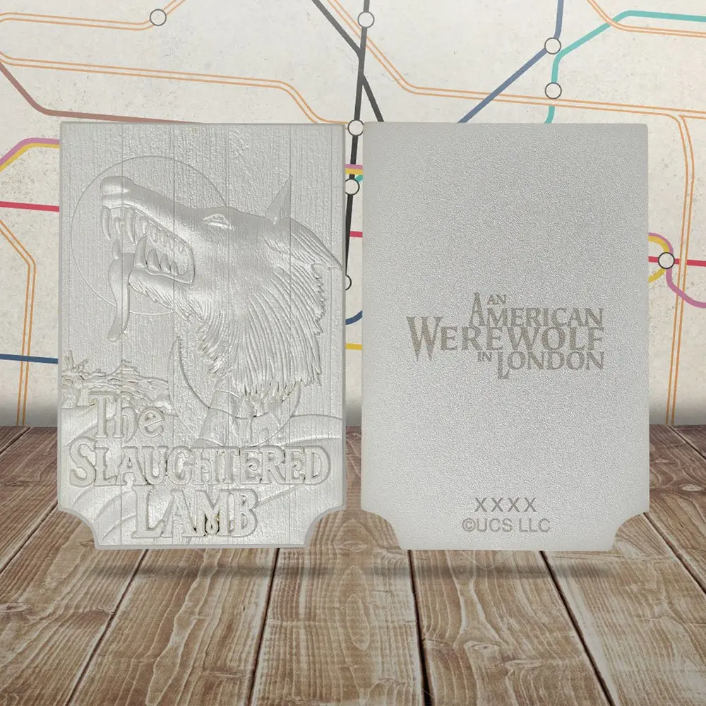 An American Werewolf in London Replica Slaughtered Lamb Pub Sign (silver plated) product photo