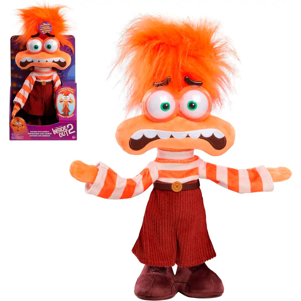 English Disney Pixar Inside Out 2 Anxiety plush toy functions 35cm product photo