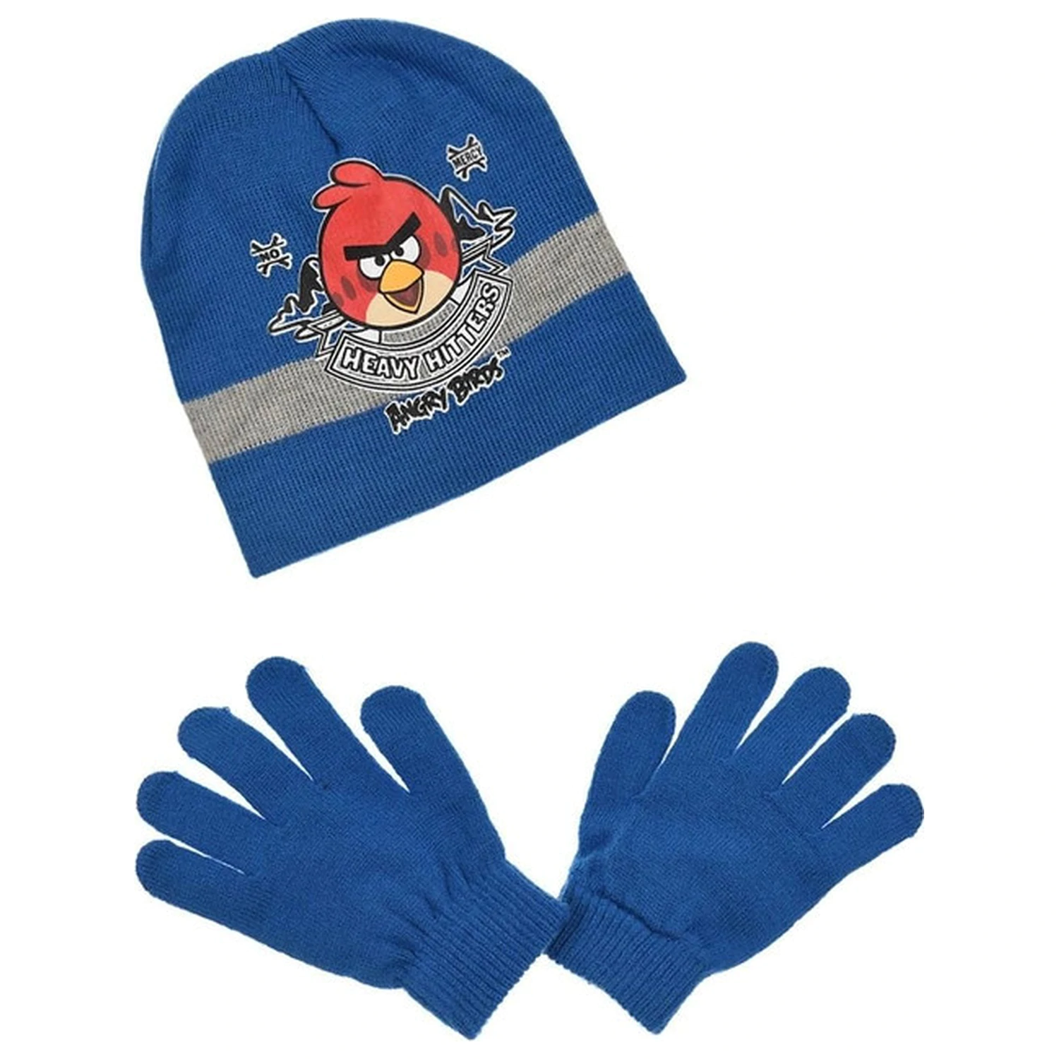 Angry Birds Heavy Hitters Blue Kids Hat + Gloves Set 54 cm product photo