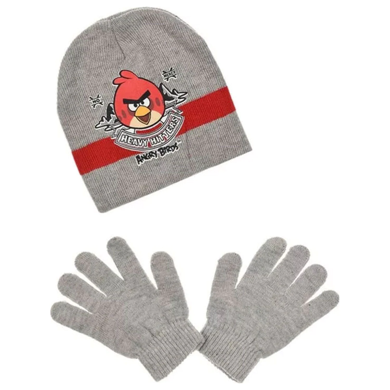Angry Birds Heavy Hitters Grey children's hat + gloves set 54 cm product photo
