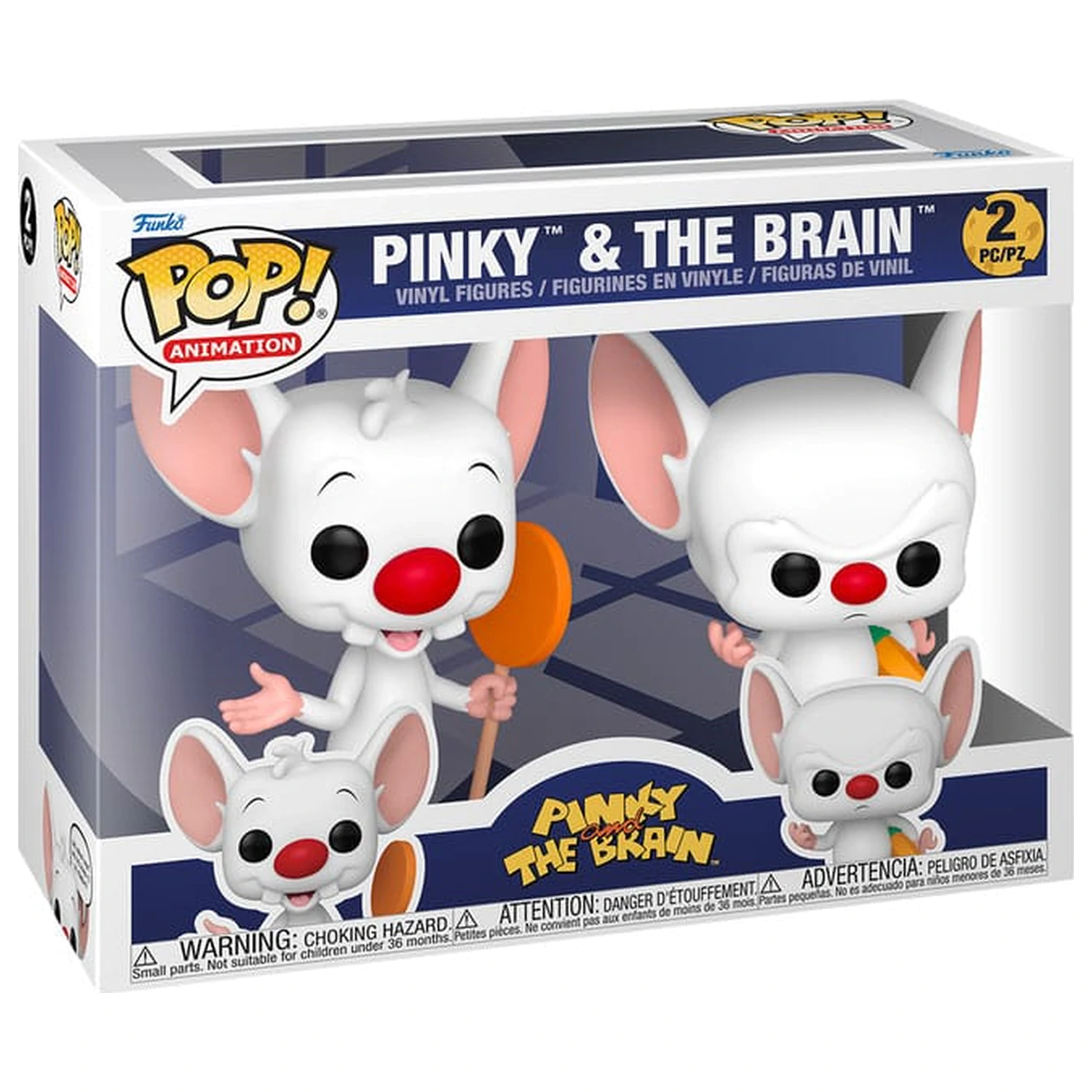 Animaniacs Funko POP! Television Vinyl Figures 2-Pack Pinky & The Brain 9 cm product photo