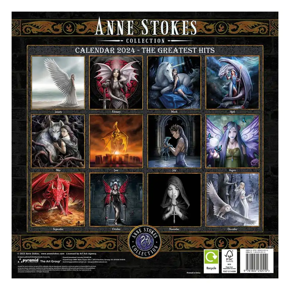 Anne Stokes Calendar 2024 product photo