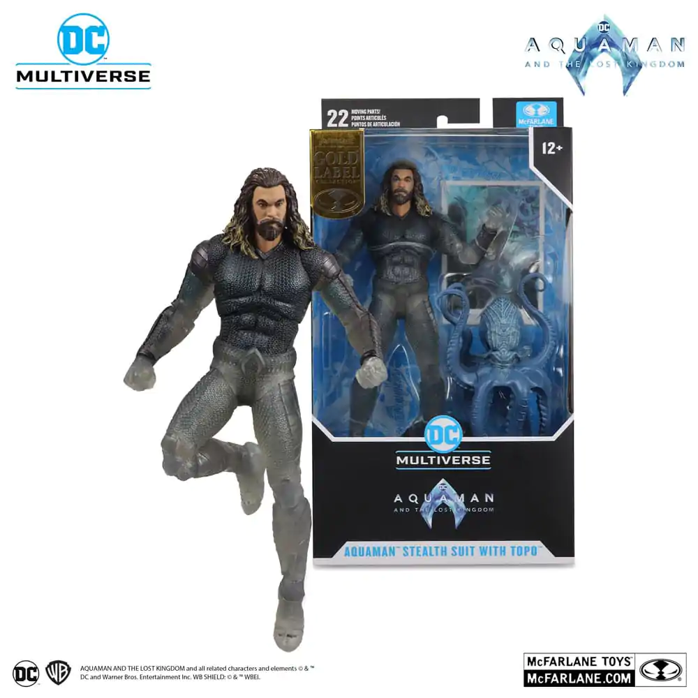 Aquaman and the Lost Kingdom DC Multiverse Action Figure Aquaman (Stealth Suit with Topo) (Gold Label) 18 cm product photo