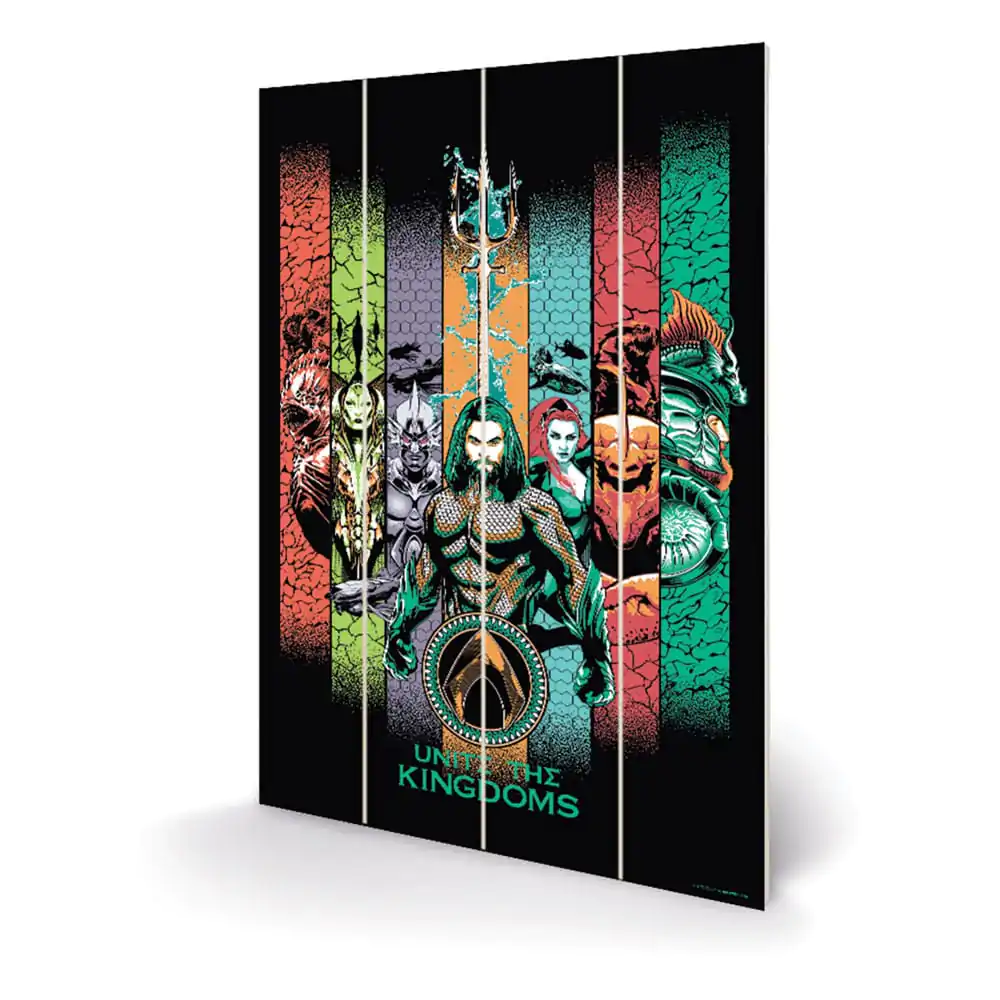 Aquaman Wooden Wall Art Unite The Kingdoms 40 x 59 cm product photo