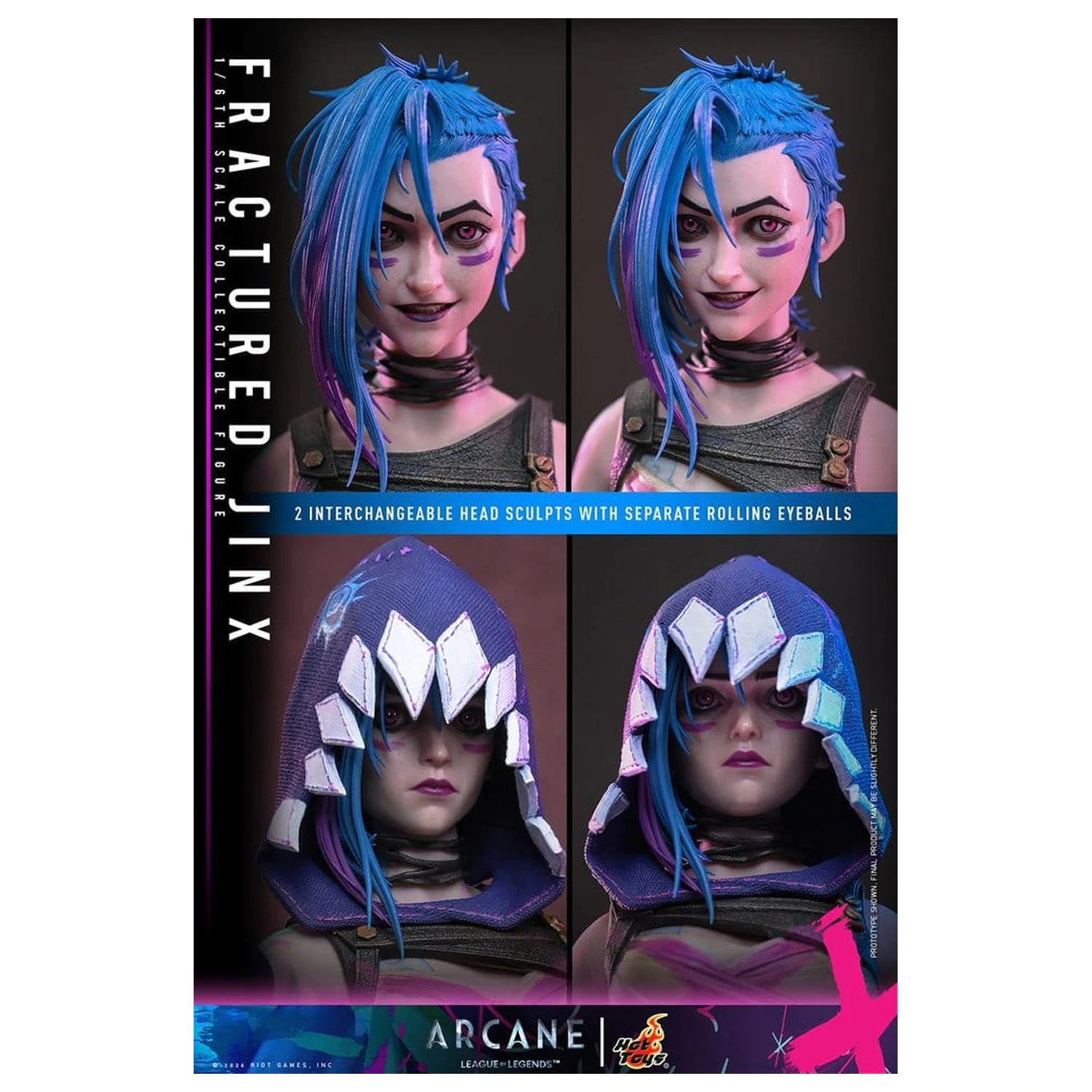 Arcane Action Figure 1/6 Fractured Jinx 28 cm product photo