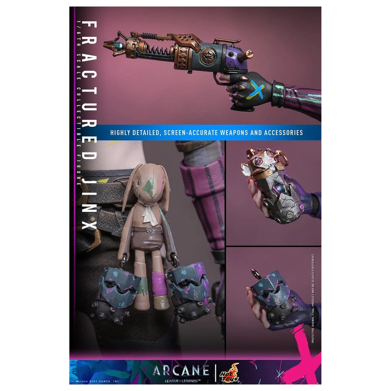 Arcane Action Figure 1/6 Fractured Jinx 28 cm product photo