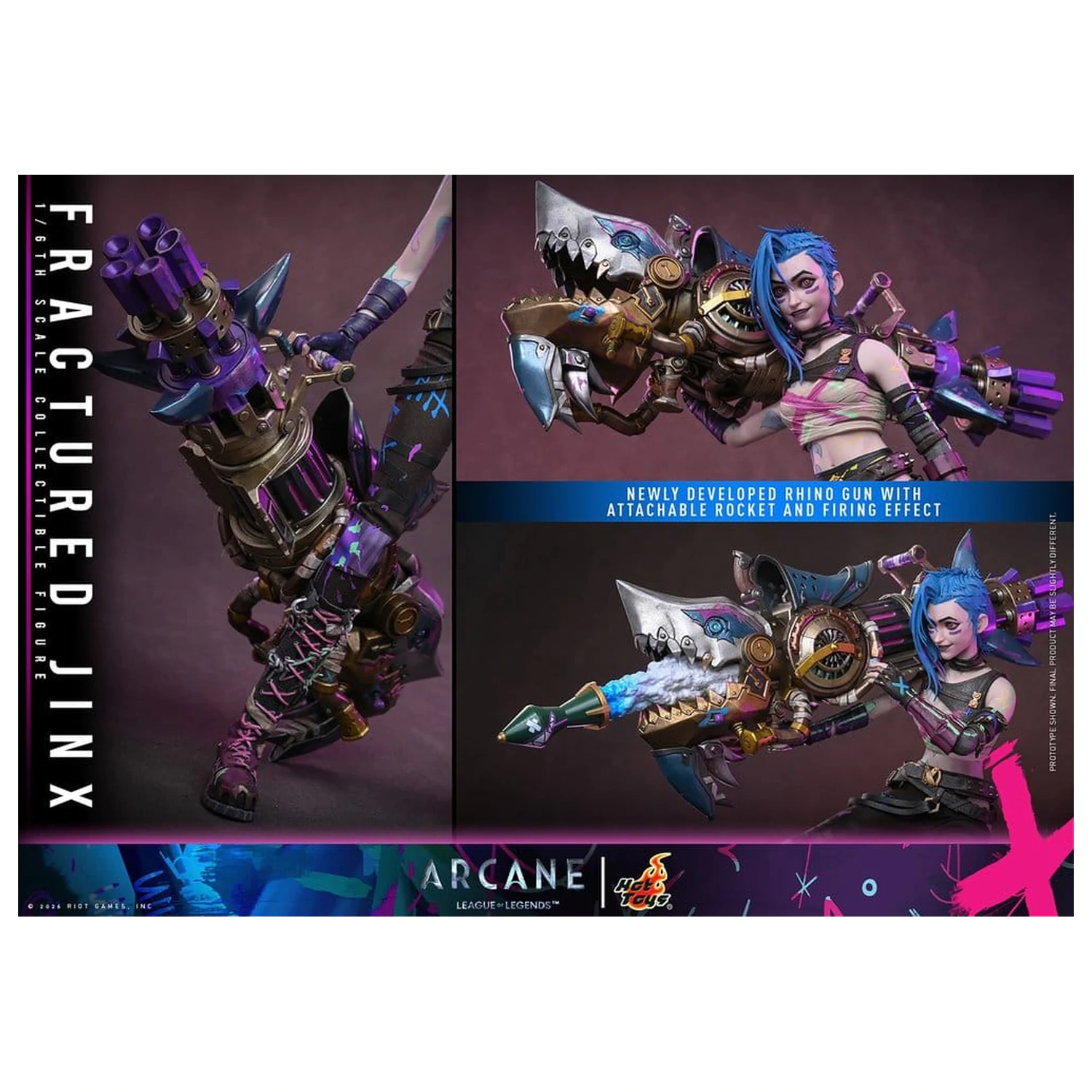 Arcane Action Figure 1/6 Fractured Jinx 28 cm product photo