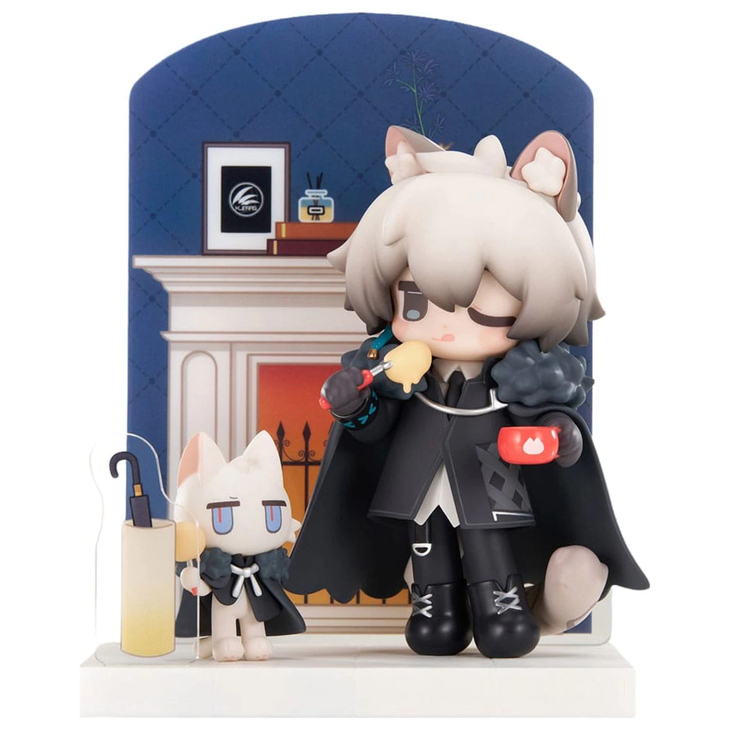 Arknights Would You Like A Dessert? Mini Series PVC Statue SilverAsh 10 cm     product photo