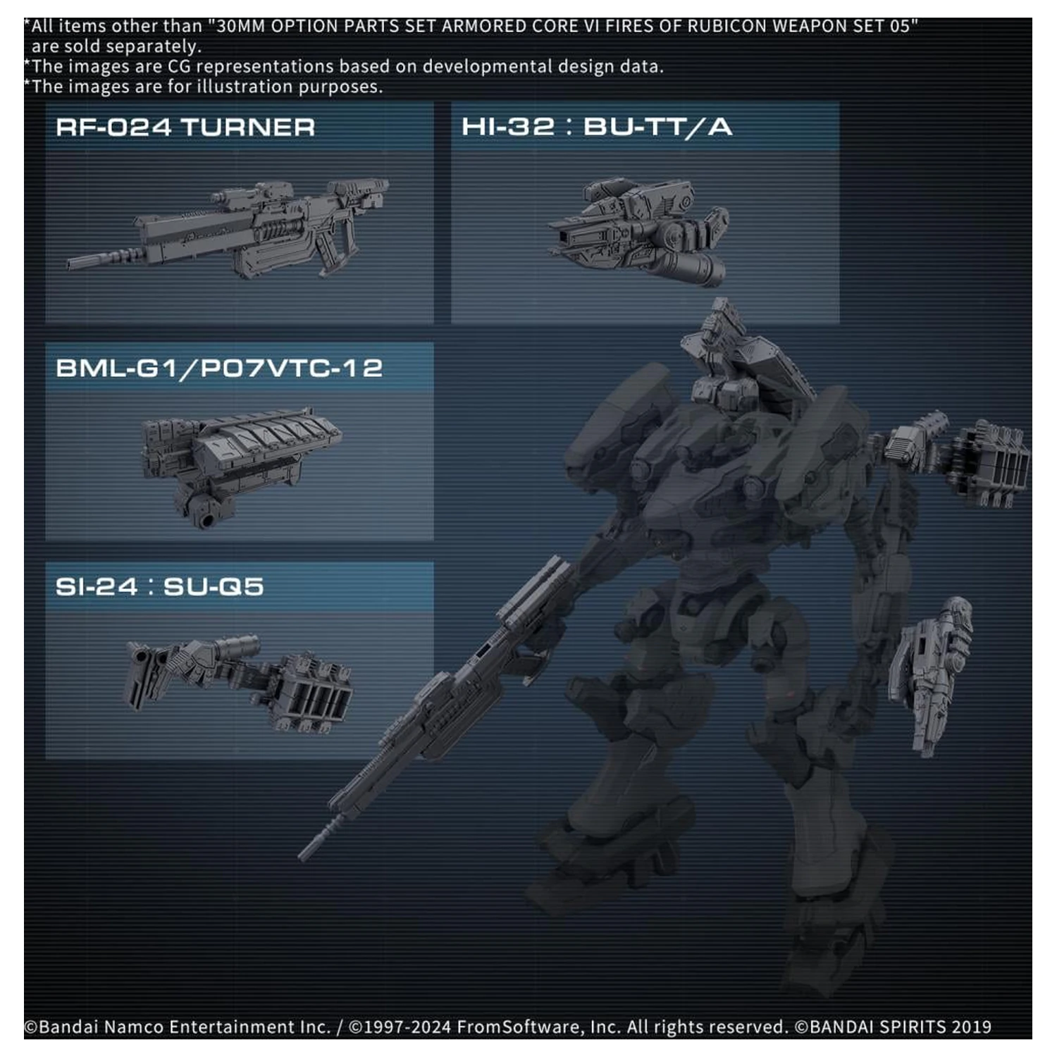 Armored Core VI Weapon Set 05 Model Kit Accessory product photo