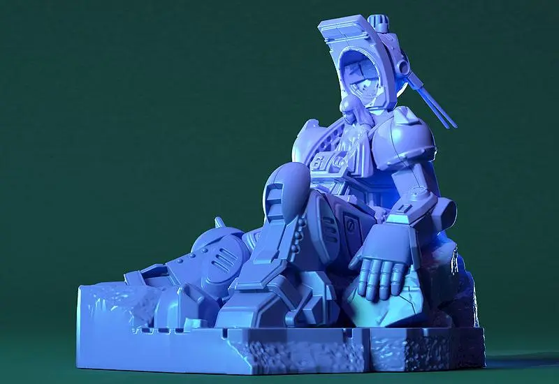 Armored Trooper Votoms Plastic Model Kits PLAMAX MF-60 minimum factory Scopedog: Honoo no Sadame/Itsumo Anata Ga 7 cm product photo