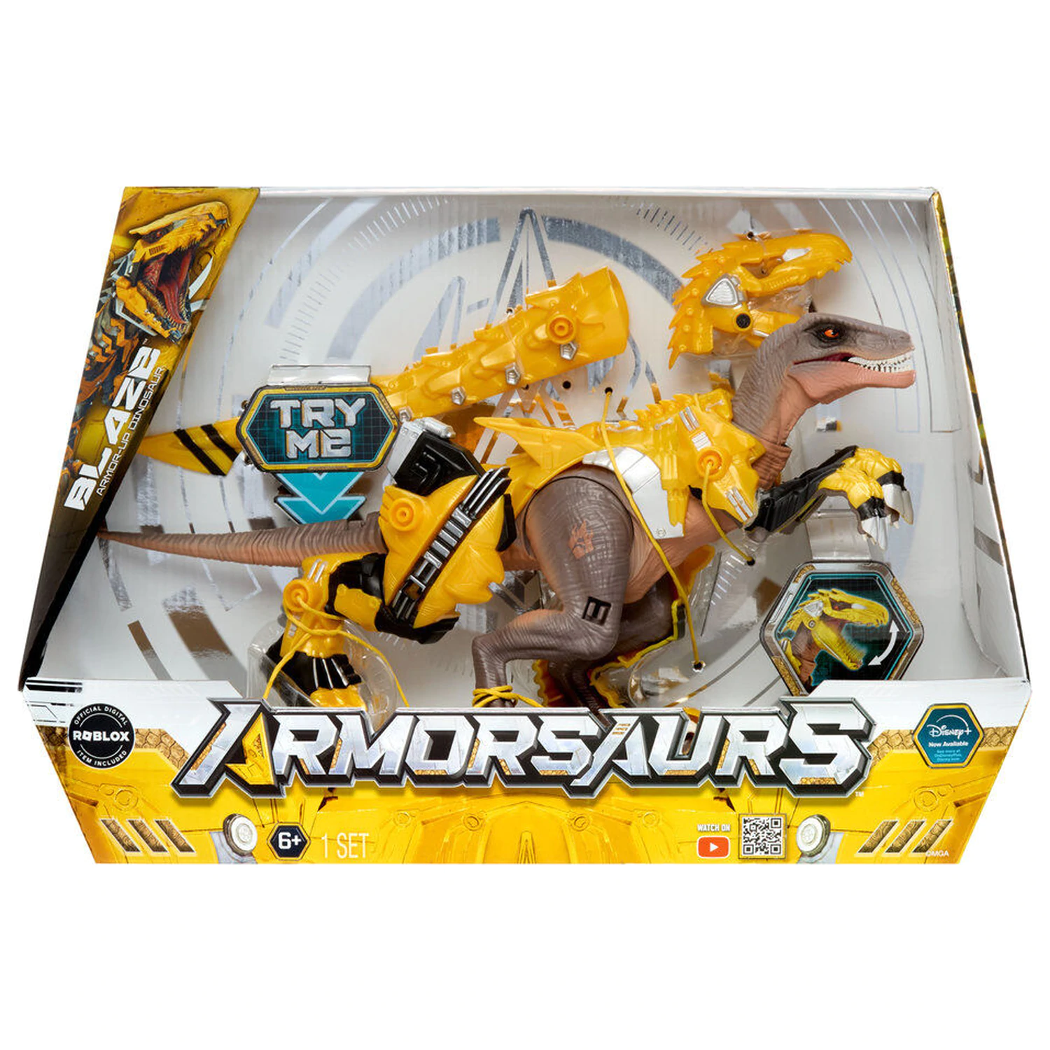 Armorsaurs Dinosaur Yellow Raptor Blaze figure product photo