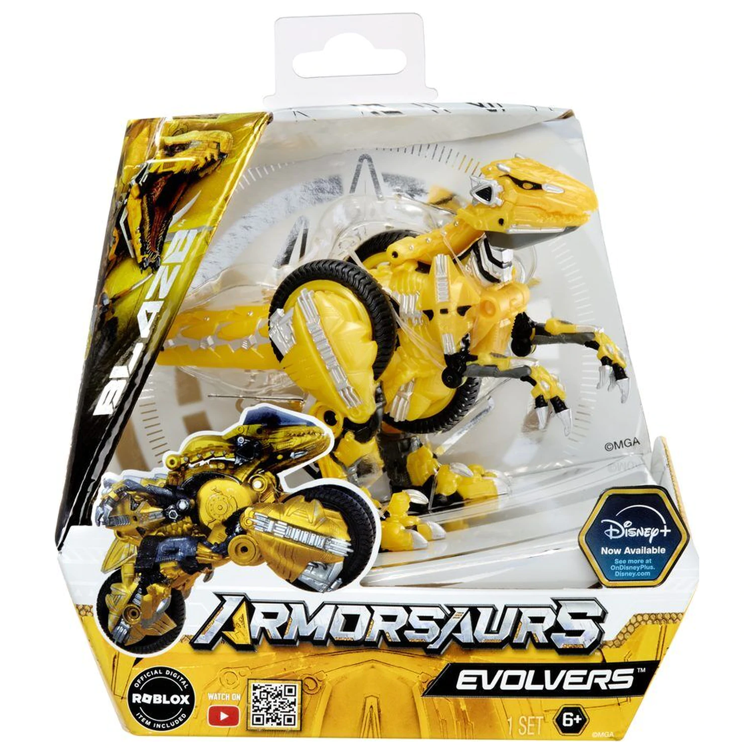 Armorsaurs Evolver Yellow Raptor Blaze figure product photo