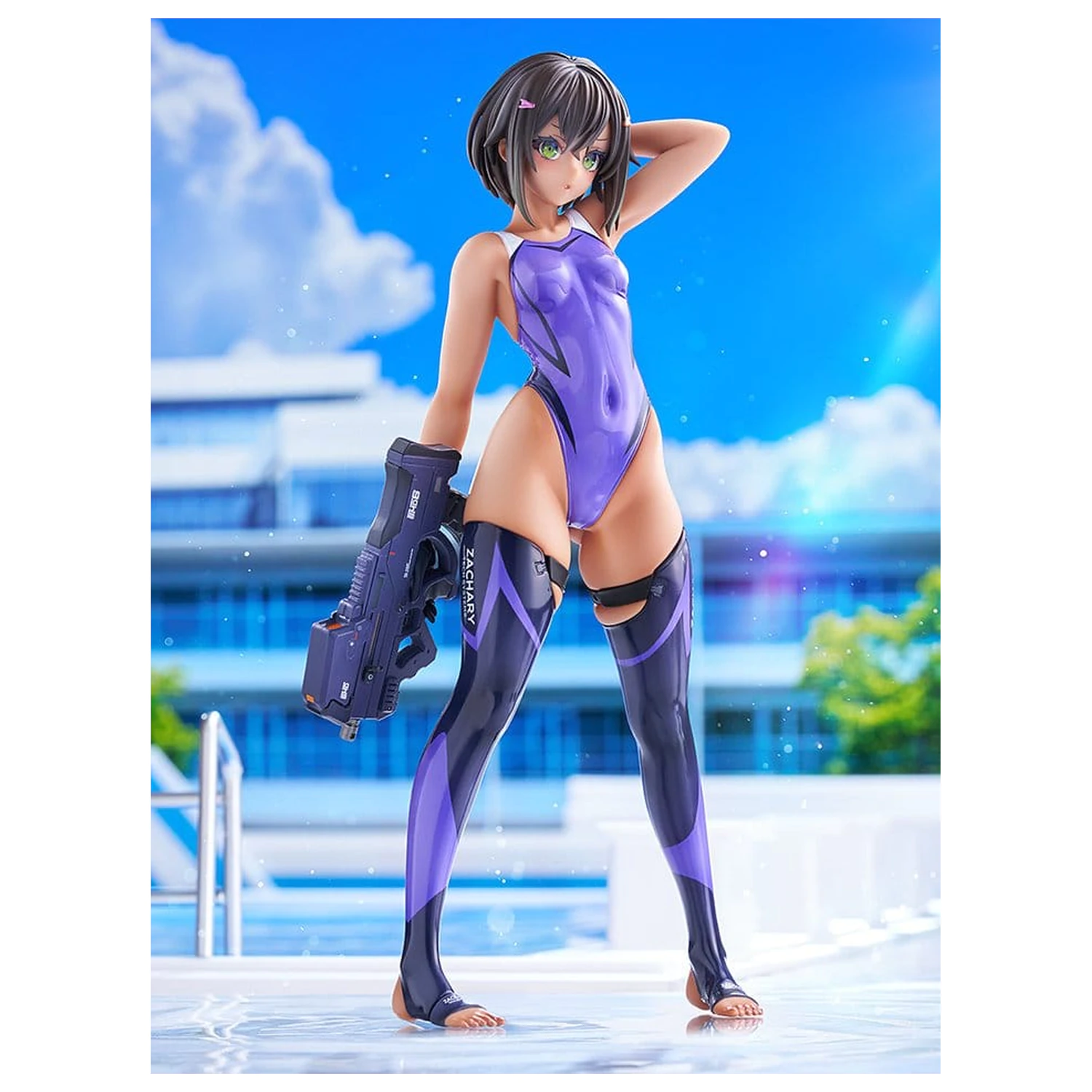 Arms Note PVC Figure 1/7 Buchou-chan of the Swimming Club Purple Swimsuit Ver. 22 cm product photo