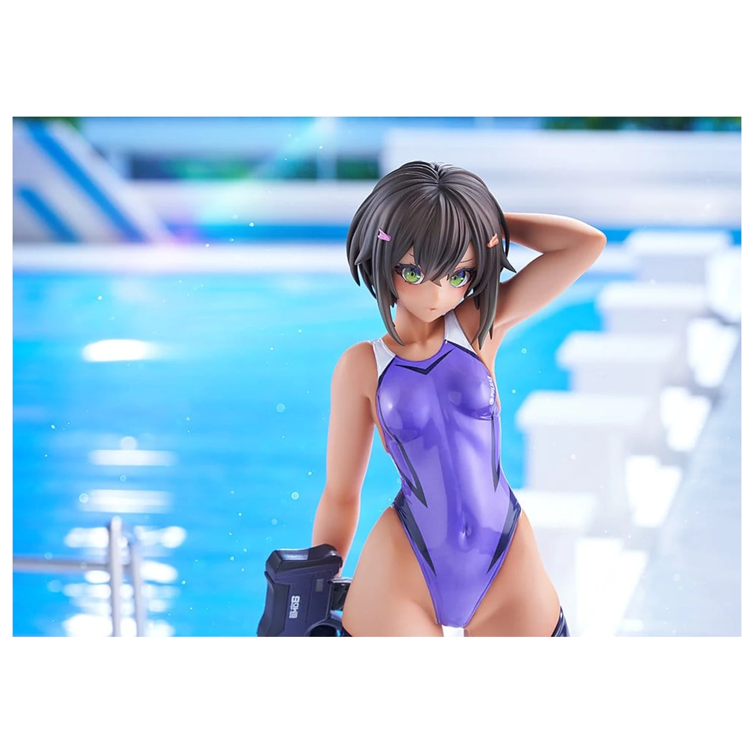 Arms Note PVC Figure 1/7 Buchou-chan of the Swimming Club Purple Swimsuit Ver. 22 cm product photo