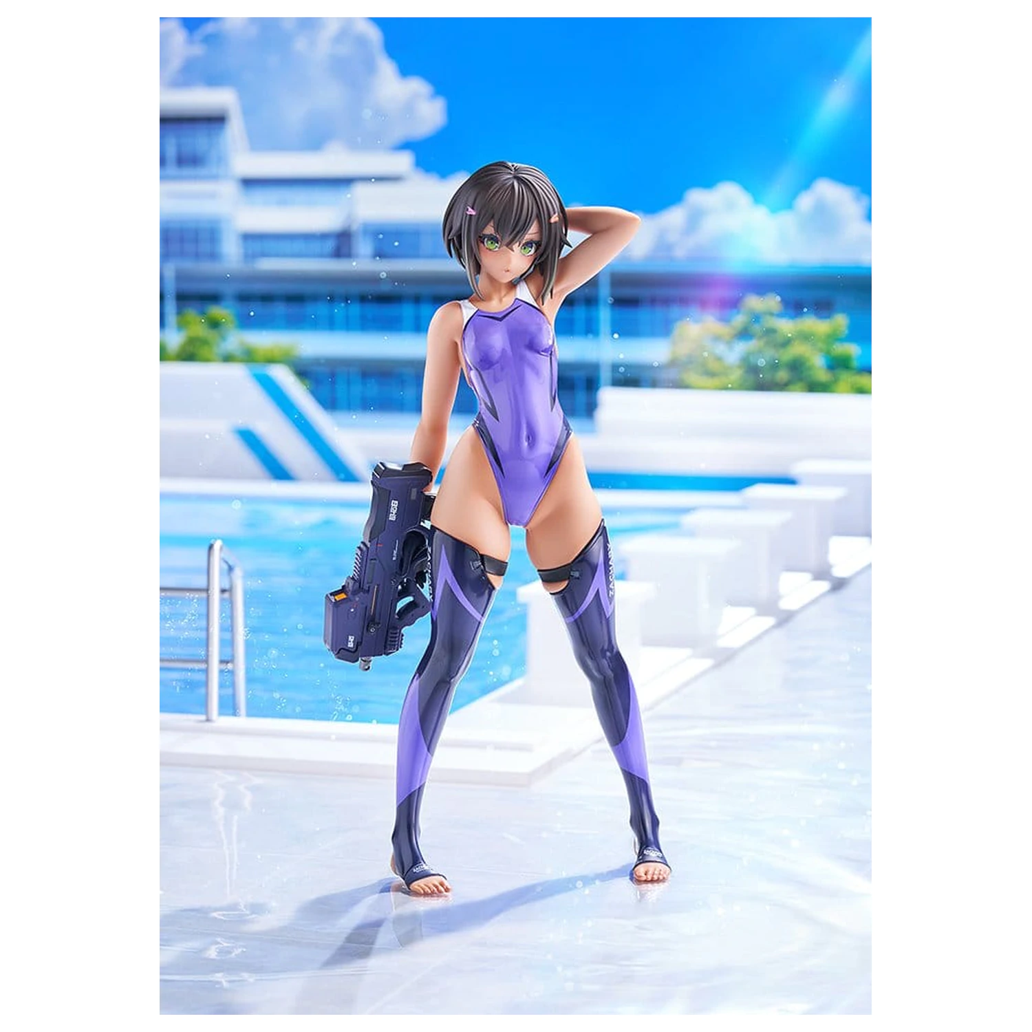 Arms Note PVC Figure 1/7 Buchou-chan of the Swimming Club Purple Swimsuit Ver. 22 cm product photo