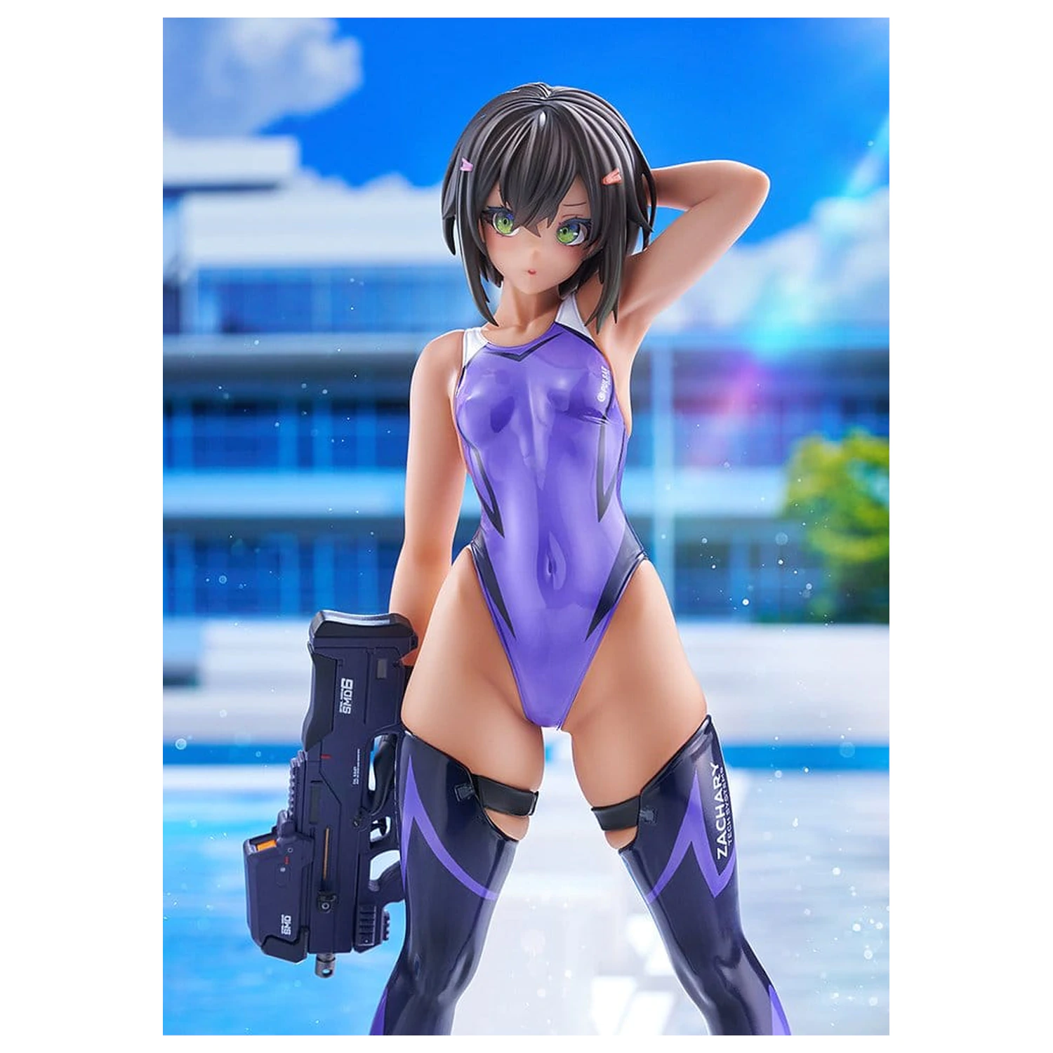 Arms Note PVC Figure 1/7 Buchou-chan of the Swimming Club Purple Swimsuit Ver. 22 cm product photo
