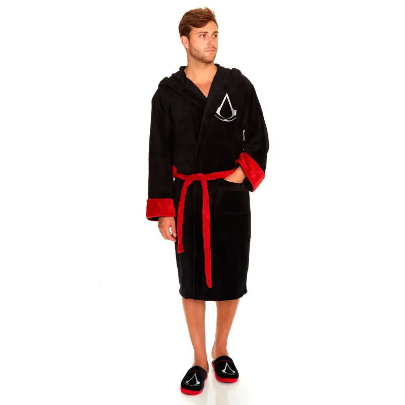 Assassin's Creed Fleece Bathrobe White Logo product photo